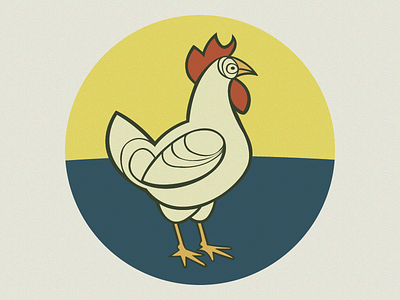 Doodle Do blue chicken funny illustration red rooster vector yellow