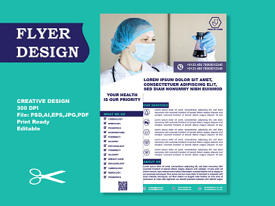 Flyer Design - Hospital flyer design hospital graphic design leaflet design sharif