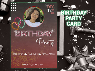 Birthday Party Card - Flyer