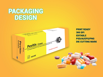 Packaging Design - Cream-Drug-Graphic Design printing