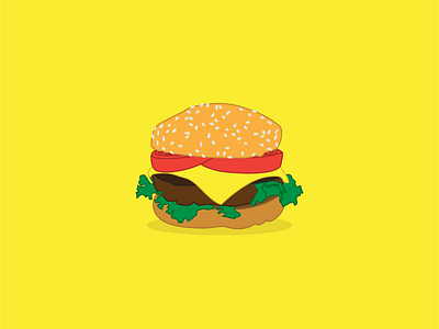 Cheeseburger art burger cheese cheeseburger design icon illustration