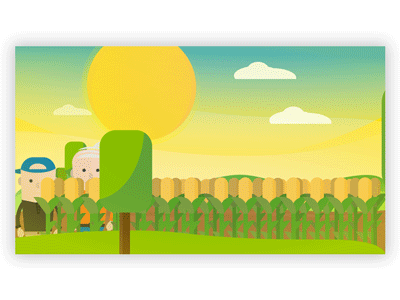 Walkin' in the corn! after effects agriculture animated animation art corn design gif illustration walking