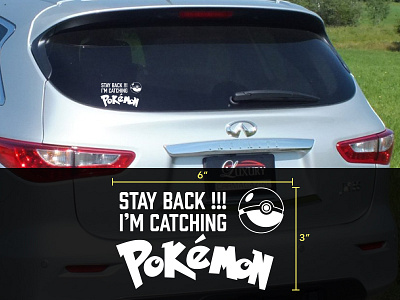 Catching Pokemon Sticker Decal car catch decal pikachu pokemon sticker