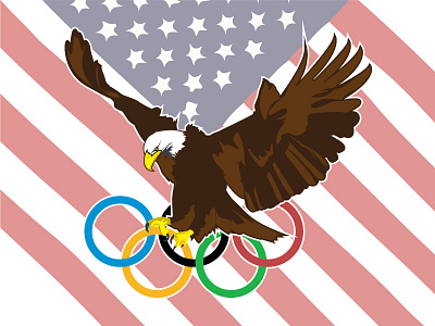 'Merica Olympics america bald eagle of olympics rings states united usa