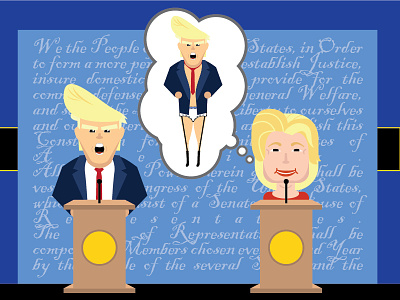 Hillary Clinton's Smirk cartoon clinton debate donald funny hillary president presidential trump