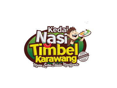 kedai nasi timbel karawang branding illustration logo