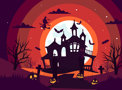 Halloween Illustration design digital art digital illustration digitalart flat halloween design illustration vector