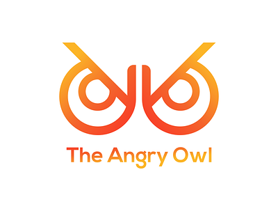 The Angry Owl behance branding digitalart dribbble flat gradient illustration logo logo design logodesign logofolio logos logotype minimal minimalism minimalist minimalist logo minimalistic typographic typography
