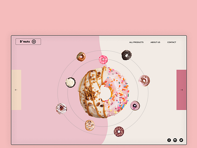 D'nuts Website Design app design donut donuts tasty uiux user interface web webdesign webdesigner webdesing webdeveloper website yummy