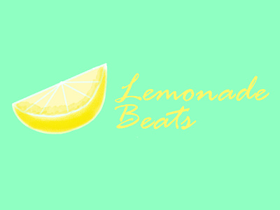 Lemonade Beats - Digital Painting Logo Concept aesthetic digital painting logo minimalism simple summer typography vector warm