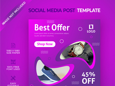 Best offer social media post template