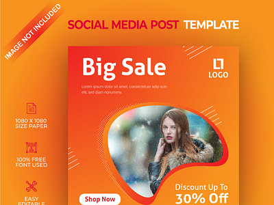 Big sale social media post template