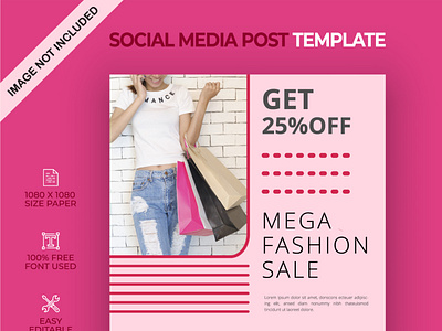 Mega fashion sale social media post