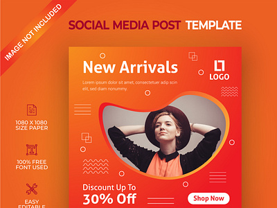 New arrivals social media post template