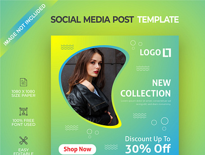 New collection social media post template background big sale design illustration logo social media social media post ui vector web