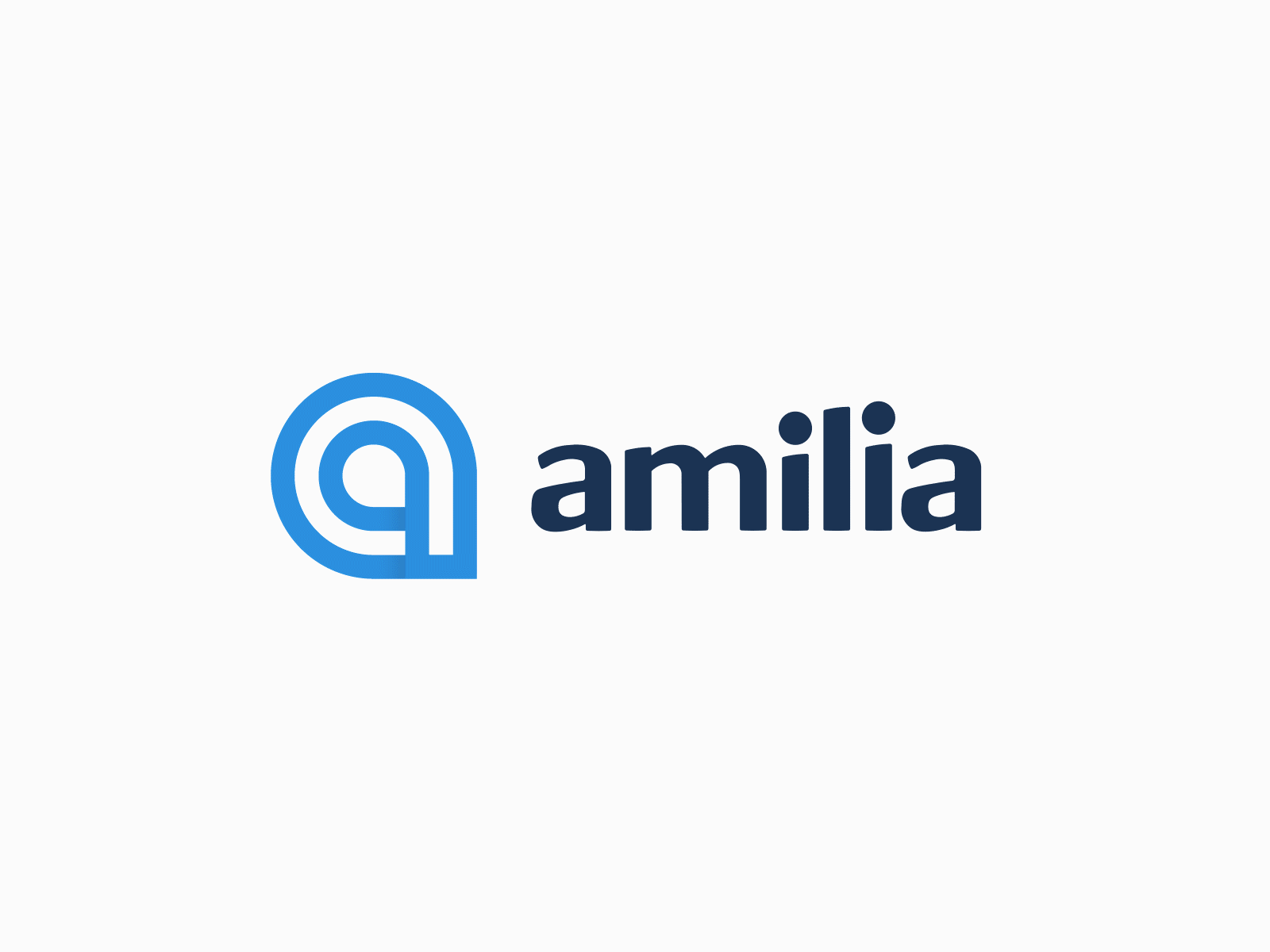Say hello to the new Amilia logo animation app branding design first shot firstshot invite lockup logo logo animation logomark software logo