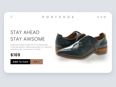 PORT SHOE - Shoe Web Header Website & Landing Page website
