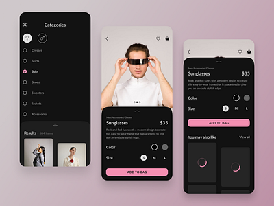 eCommerce Store mobile App UI