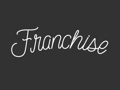 Franchise hand lettered lettering typography