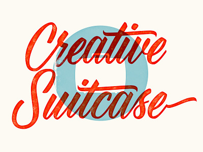 Creative Suitcase brush script design hand lettering lettering print script texture type typography