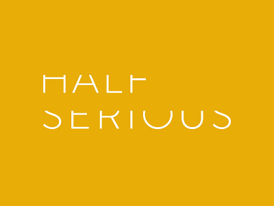 Half Serious Logo branding design graphic design logo wordmark