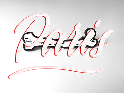 Paris Lettering brush lettering brush script enamel pin hand lettering lettering letters script type typography