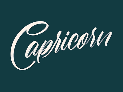 Capricorn apple pencil brush script capricorn hand lettering lettering procreate app script sign type typography