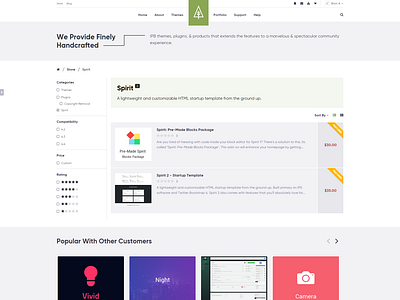 Store Products Page [WIP] - ThemeTree 4 2.0 index page products store themetree themetree 2.0 wep wip