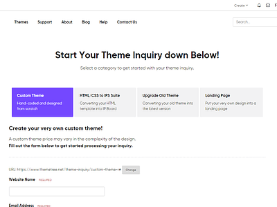 Theme Inquiry Page - ThemeTree 4 page theme theme inquiry themetree themetree 4