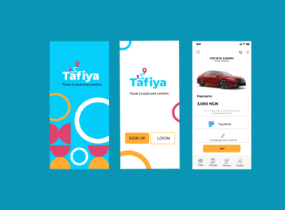Tafiya: Travel in style and comfort app design ux
