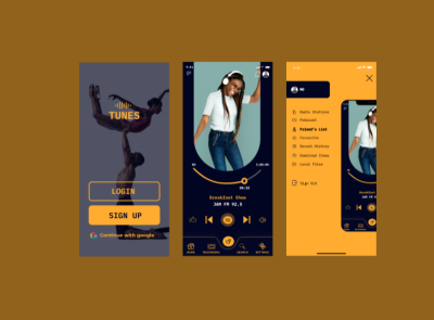 TUNES: Your Favorite Radio Stations, Anywhere, Anytime app design ux