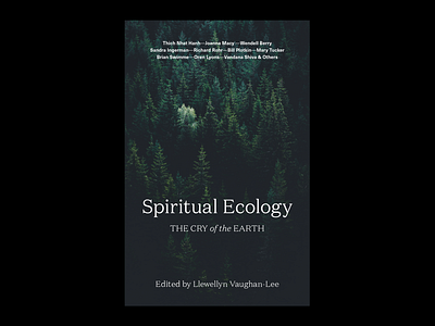 Spiritual Ecology book cover design typography