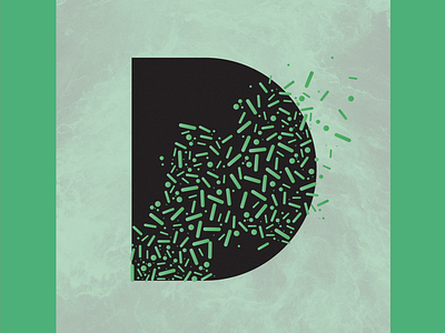 D = Disease typography vector