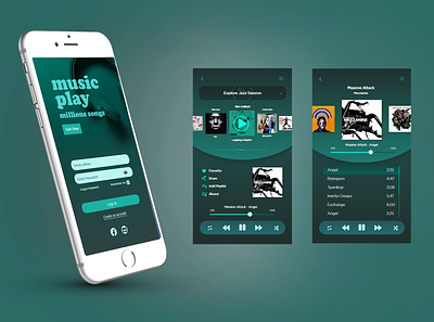 Music Player App app application design interfacedesign mobile ui music app music app ui music player product design ui ui design ui ux design ux
