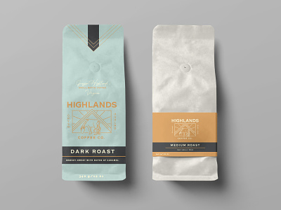Highlands Coffee Co. Packaging branding coffee coffee bag coffee packaging coffee shop dailylogochallenge graphic design logo design packaging packaging design