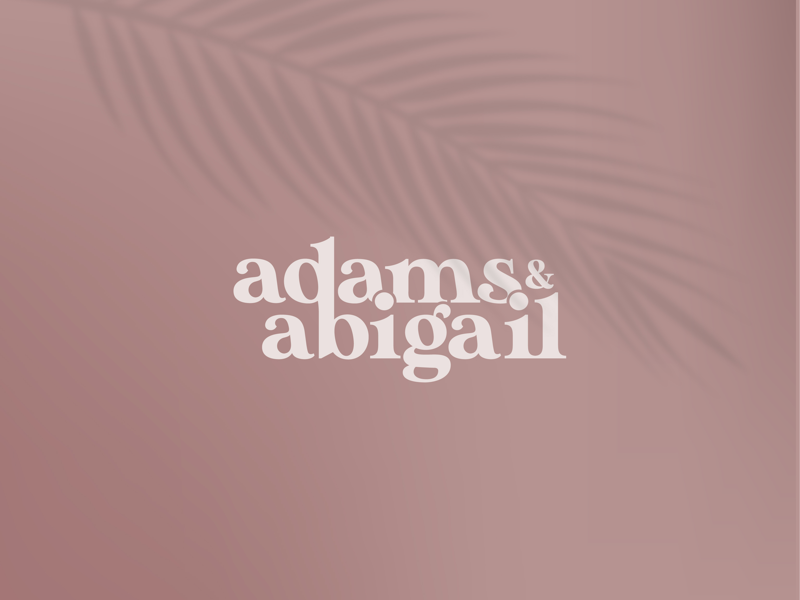 Adams & Abigail - Fashion Wordmark neutral tones fashion brand wordmark logo design logochallenge dailylogochallenge