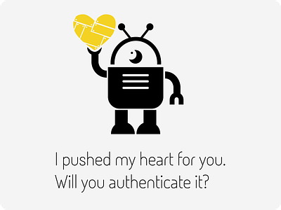 Authenticate Heart heart illustration robot