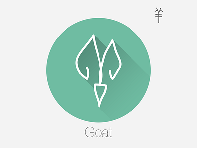 Goat - Chinese Zodiac（Oracle fonts） goat oracle zodiac