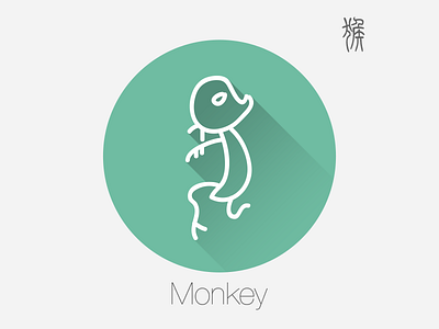 Monkey - Chinese Zodiac（Oracle fonts） monkey oracle zodiac