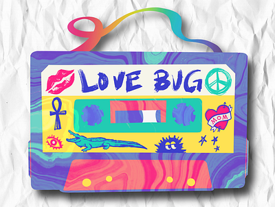 LOVE BUG branding colorfull design illustration rainbows retro typogaphy typography