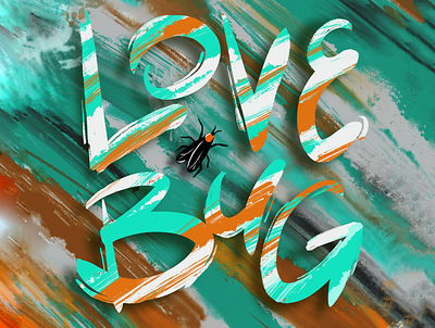 LOVE BUG COVER album art album artwork album artwork design album cover album cover design branding bug design illustration logo love music paint typography