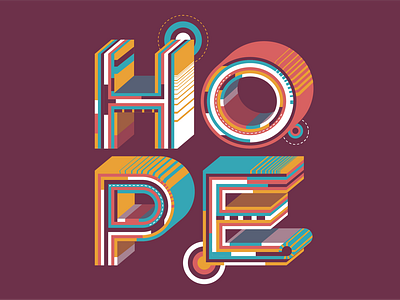 HOPE ai christian design hope illustration screen printing typography vector