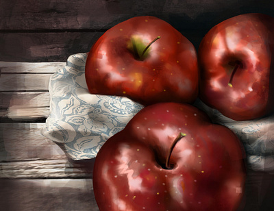 Apples apple design digital art digital illustration digital painting still life stilllife