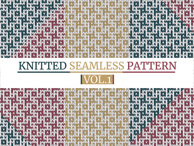 Knitted Seamless Pattern Vol.1 background decoration knitted printing seamless pattern textile vector wallpaper