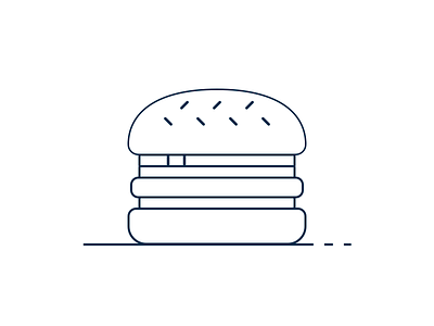 Burger burger food icon lines