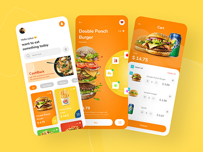 Food App app design dribbble food food and drink food app junkfood mobile app ui uiux ux
