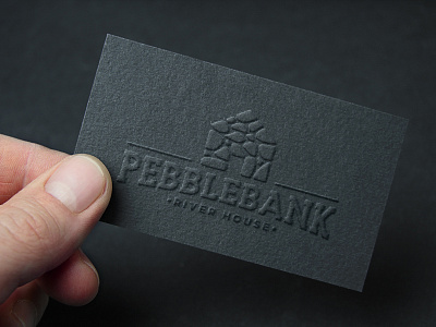 Pebblebank Business Card branding business card creative letterpress logo logo design logodesign monogram wiltshire