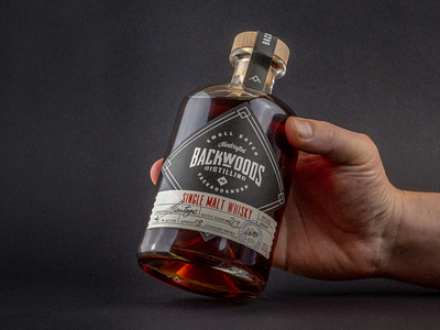 Backwoods Distilling Co. Packaging branding creative custom type logo logo design monogram packaging typography wiltshire wordmark