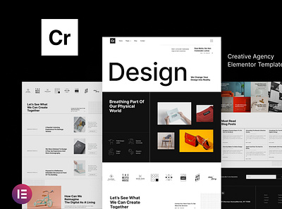 Creative Agency Elementor Template Kit app design minimal ui ux web website