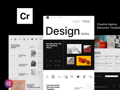 Creative Agency Elementor Template Kit app design minimal ui ux web website